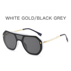Large-frame Personalized Semi-metal Sunglass - Viexta