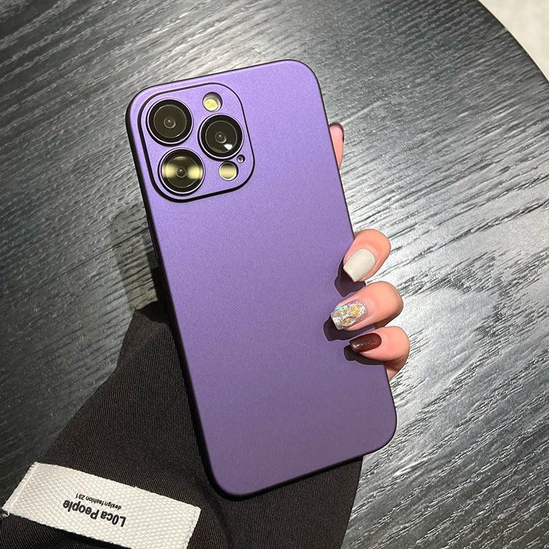 Minimalist Titanium-textured Casual iPhone Case - Viexta