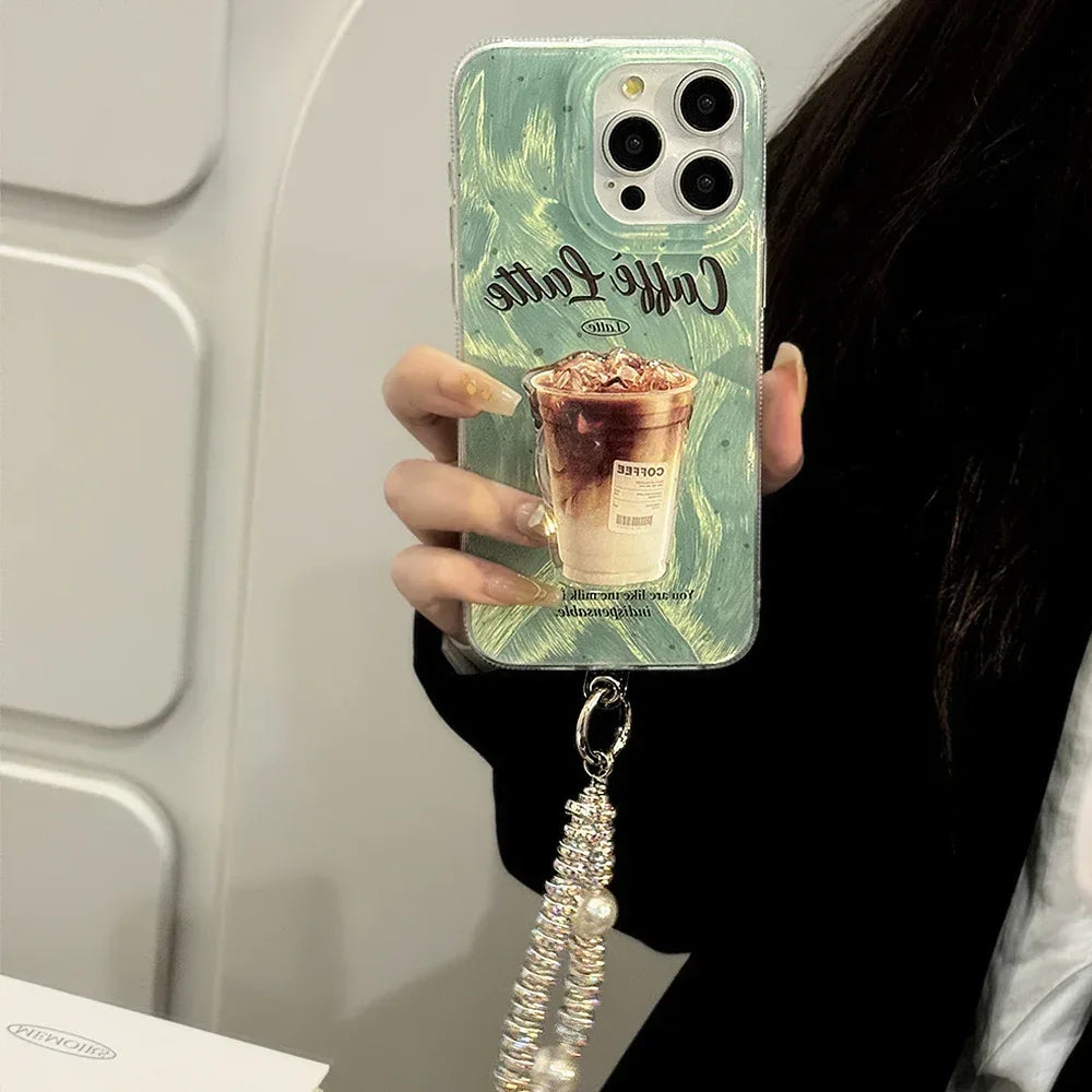 mint-green-splash-ink-coffee-bracket-iphone-case - Viexta