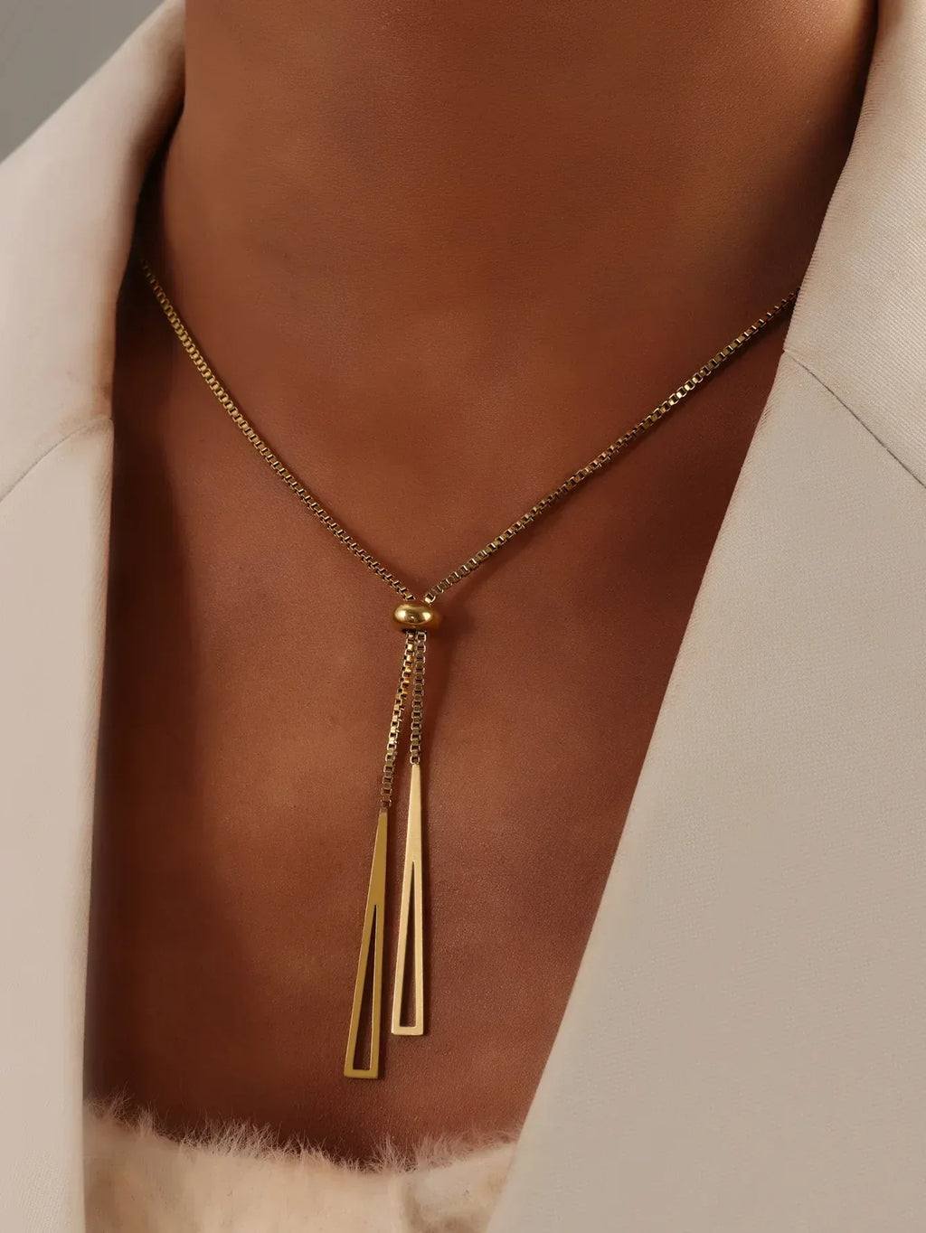 Triangle Adjustable Pull-out Necklace - Viexta