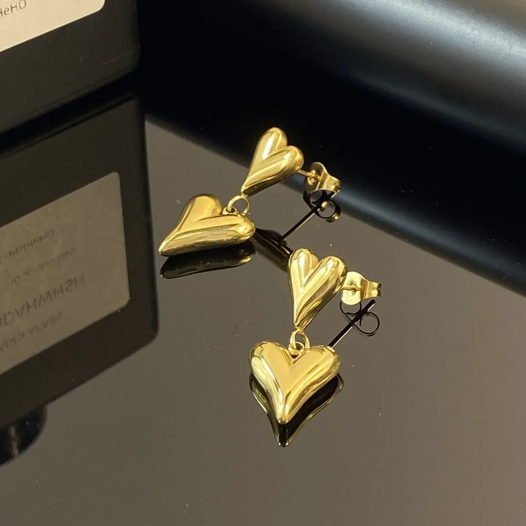double-layers-loving-heart-earrings - Viexta