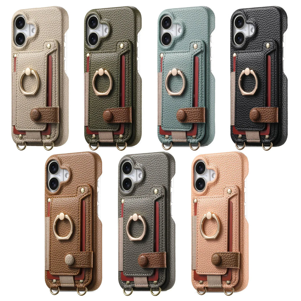 Lanyard Leather iPhone Case