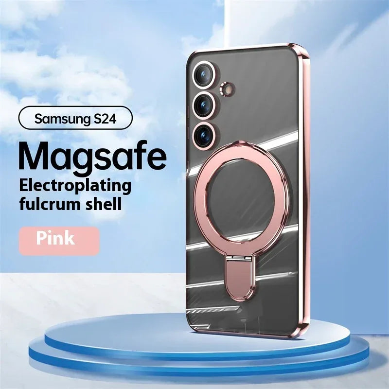 Transparent Plating Bracket Silicone Samsung Protective case - Viexta