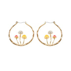 Trendy Vintage Mushroom Hoops - Viexta