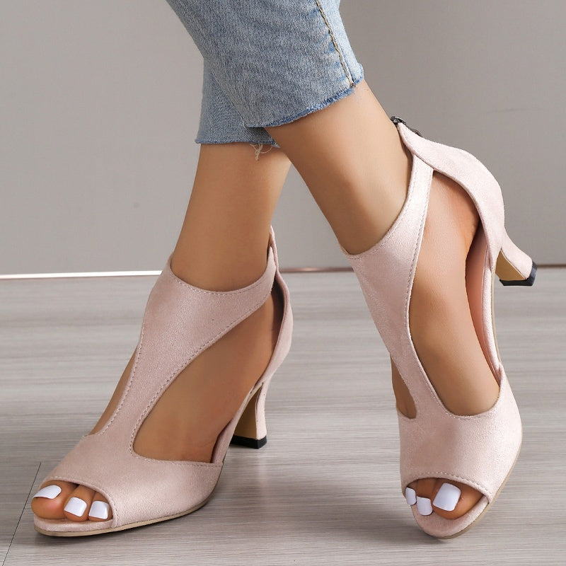 Zippered High Heel