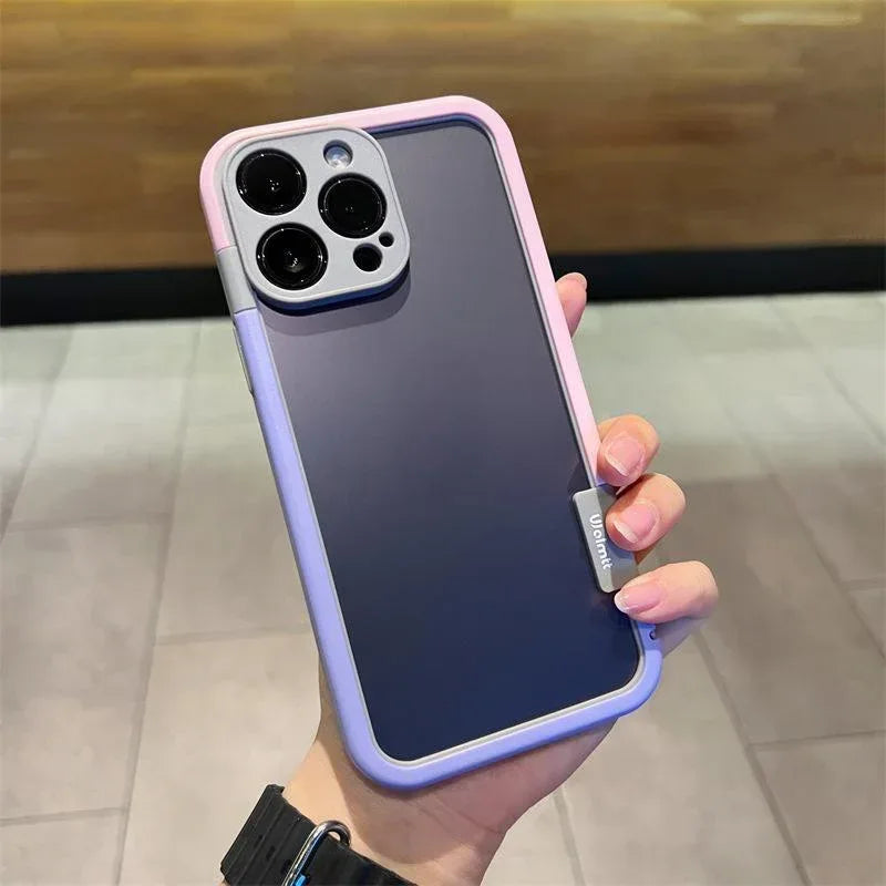 Contrast Color Cooling Soft iPhone Case - Viexta
