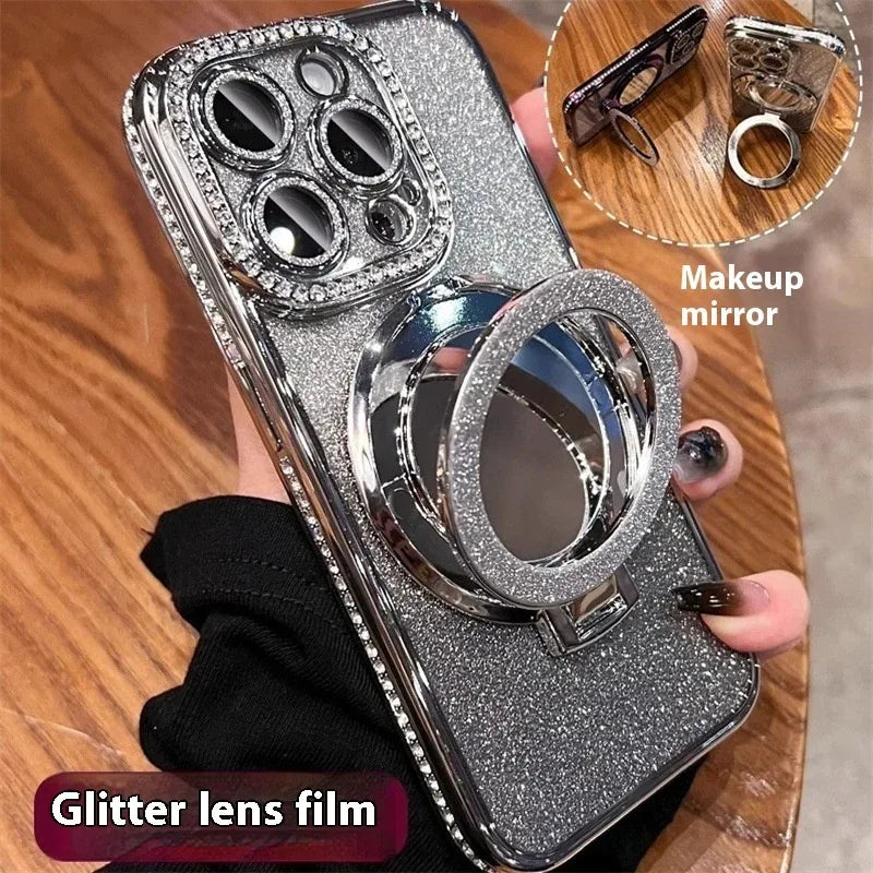 Makeup Mirror Glitter iPhone Cover - Viexta