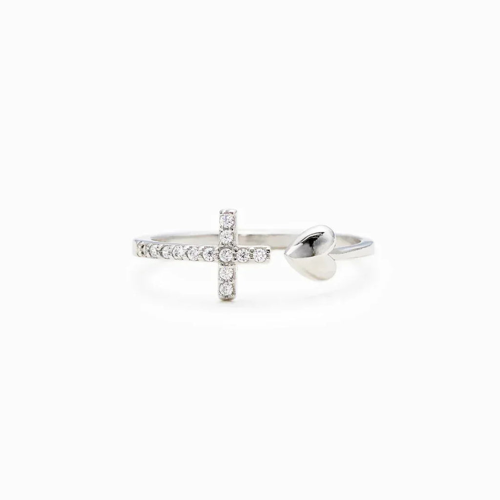 inlaid-zircon-heart-shaped-open-ring - Viexta