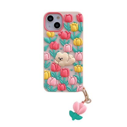 Little Bear Flowers iPhone Case