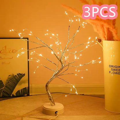 Led Copper Wire Tree Light