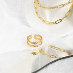 retro-irregular-double-line-silver-plated-ring - Viexta