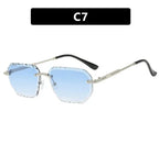 Frameless Trimming Square Sunglasses - Viexta
