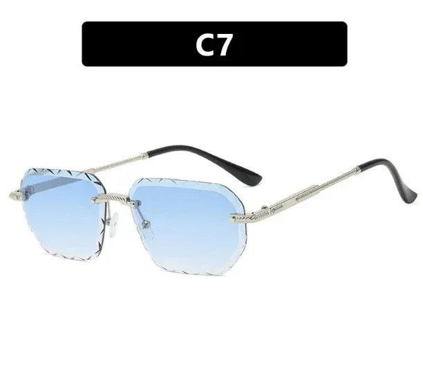 Frameless Trimming Square Sunglasses - Viexta