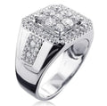 silver-square-diamond-ring - Viexta