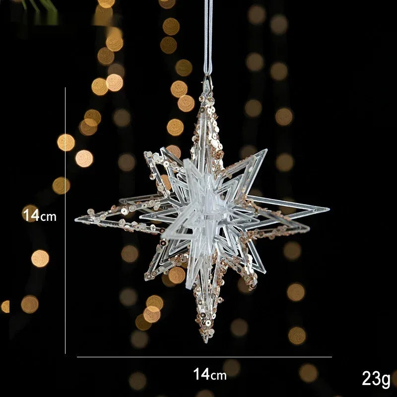 Christmas Decorations Sequins Acrylic Transparent Pendant - Viexta