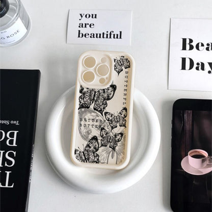 Butterfly Print Drop-resistant iPhone Case