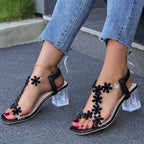 Transparent High Square Heels For Women - Viexta