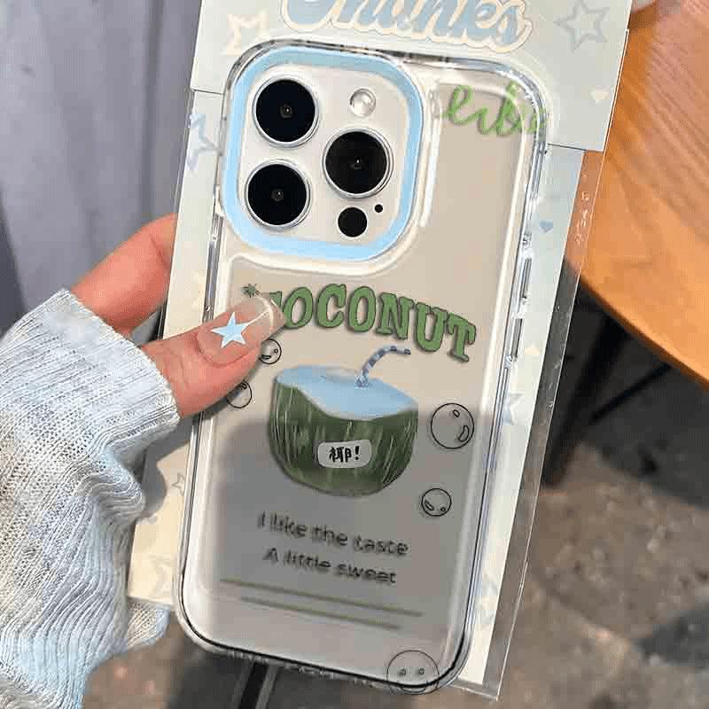 Coconut Print Silicone iPhone Case - Viexta