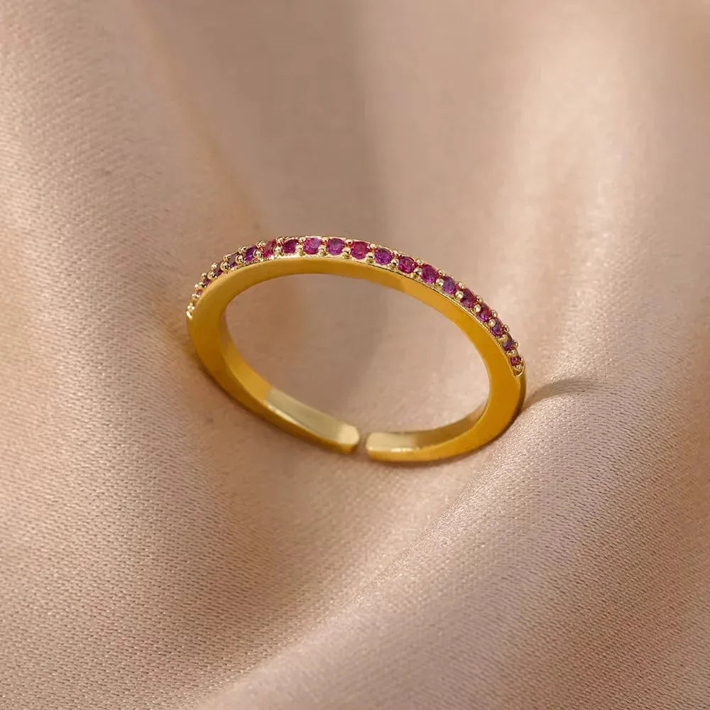 Zircon 18K Gold-plated Ring - Viexta