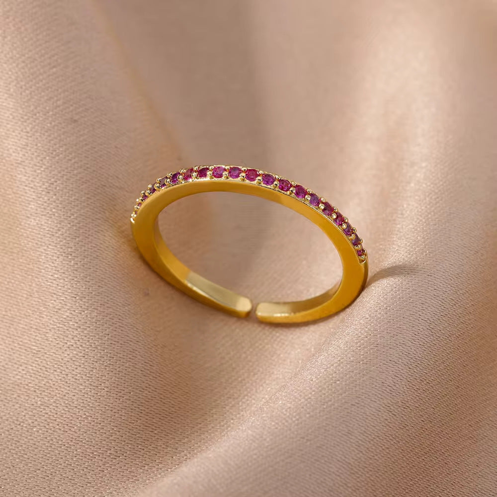 Zircon 18K Gold-plated Ring
