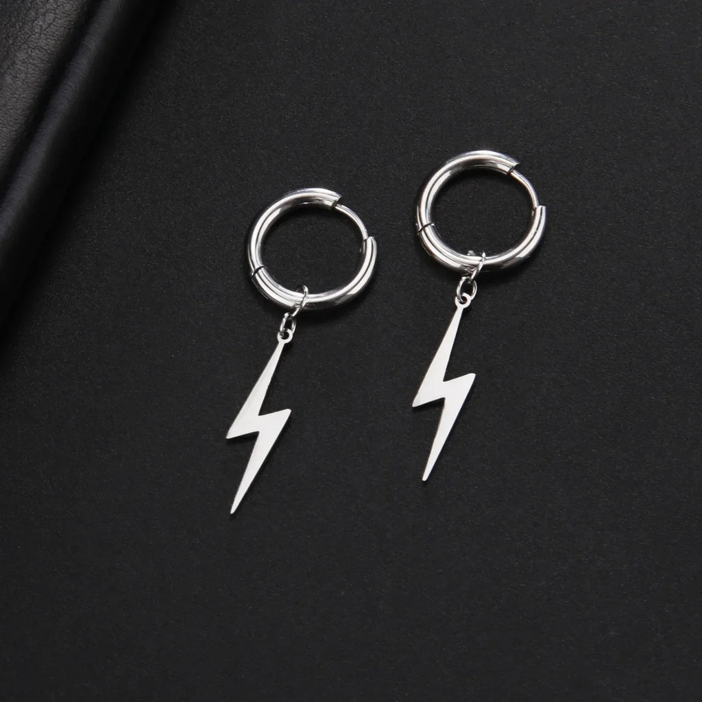 Wild Stainless Steel Lightning Earrings - Viexta