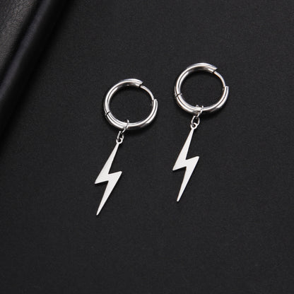 Wild Stainless Steel Lightning Earrings