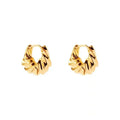 Stainless Steel Twisted Horn Hoops - Viexta