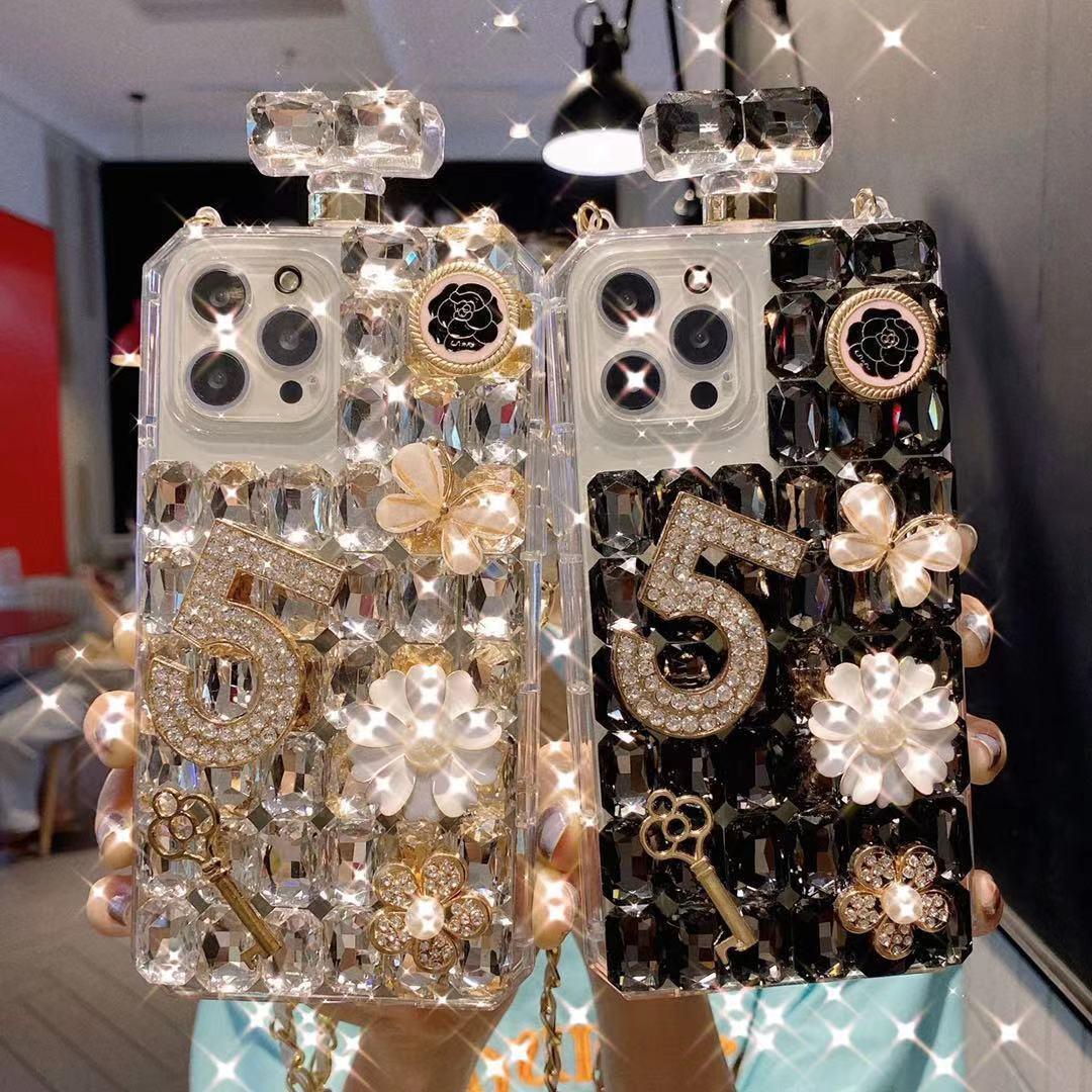 Luxury Rhinestone Diagonal Span iPhone Case - Viexta