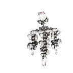 Luxury Sparkling Rhinestone Water Drop Tassel Stud Earrings - Viexta