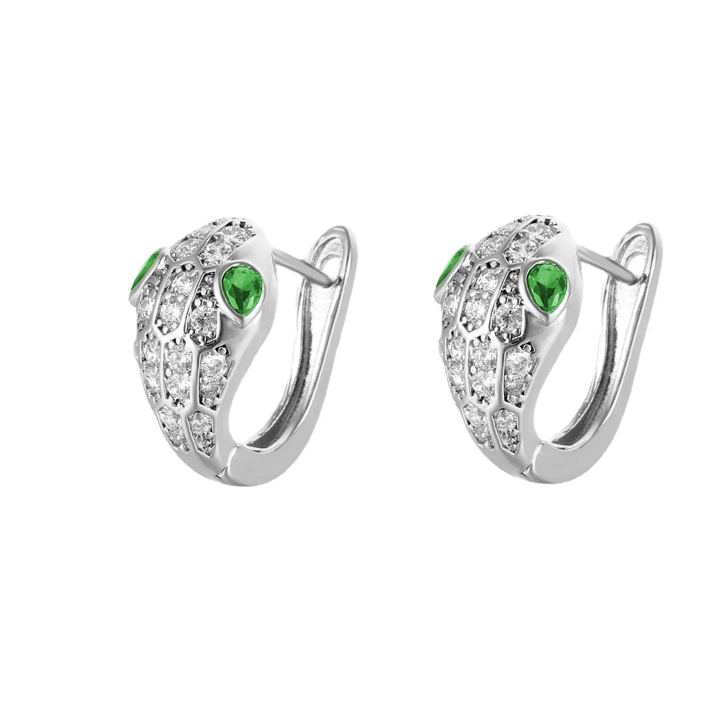retro-mini-s925-sterling-silver-snake-earrings - Viexta