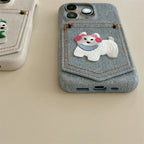 Pocket Card Holder Cartoon iPhone Case - Viexta