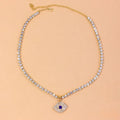 Blue Eyes Exaggerated Pendant Necklace - Viexta