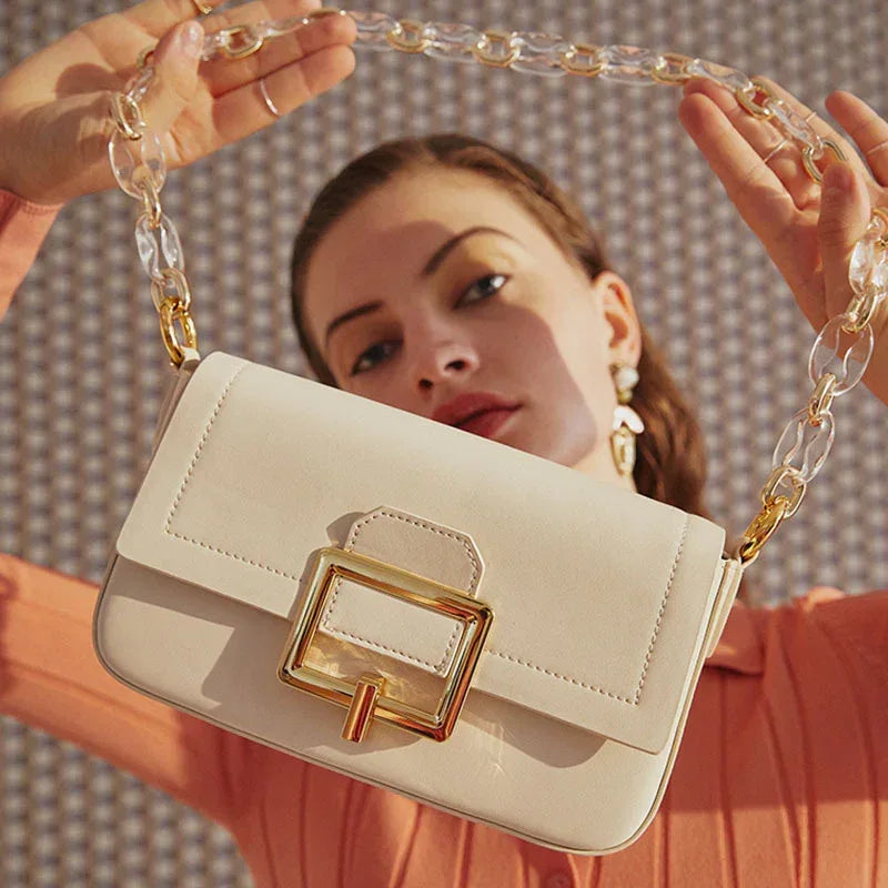 French Minority Textured Shoulder Crossbody Bag - Viexta