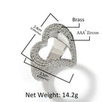 Hollow Heart Zircon Ring - Viexta