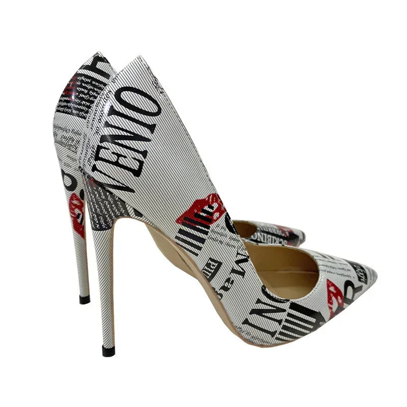 Stiletto Heel Pointed Toe Low-cut Heels - Viexta