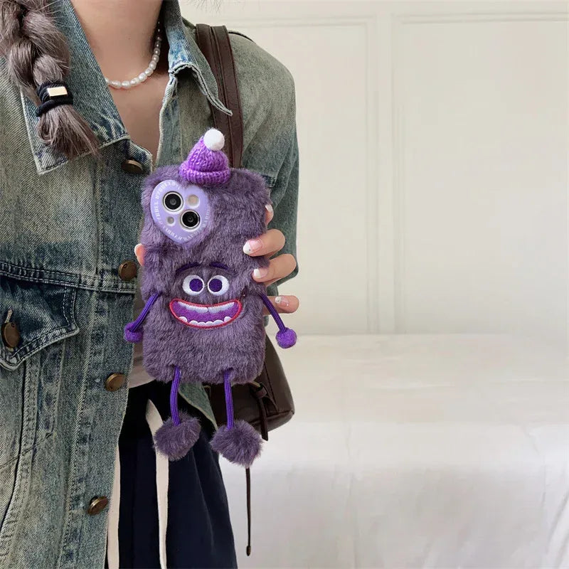 Cute Purple Plush iPhone Case - Viexta