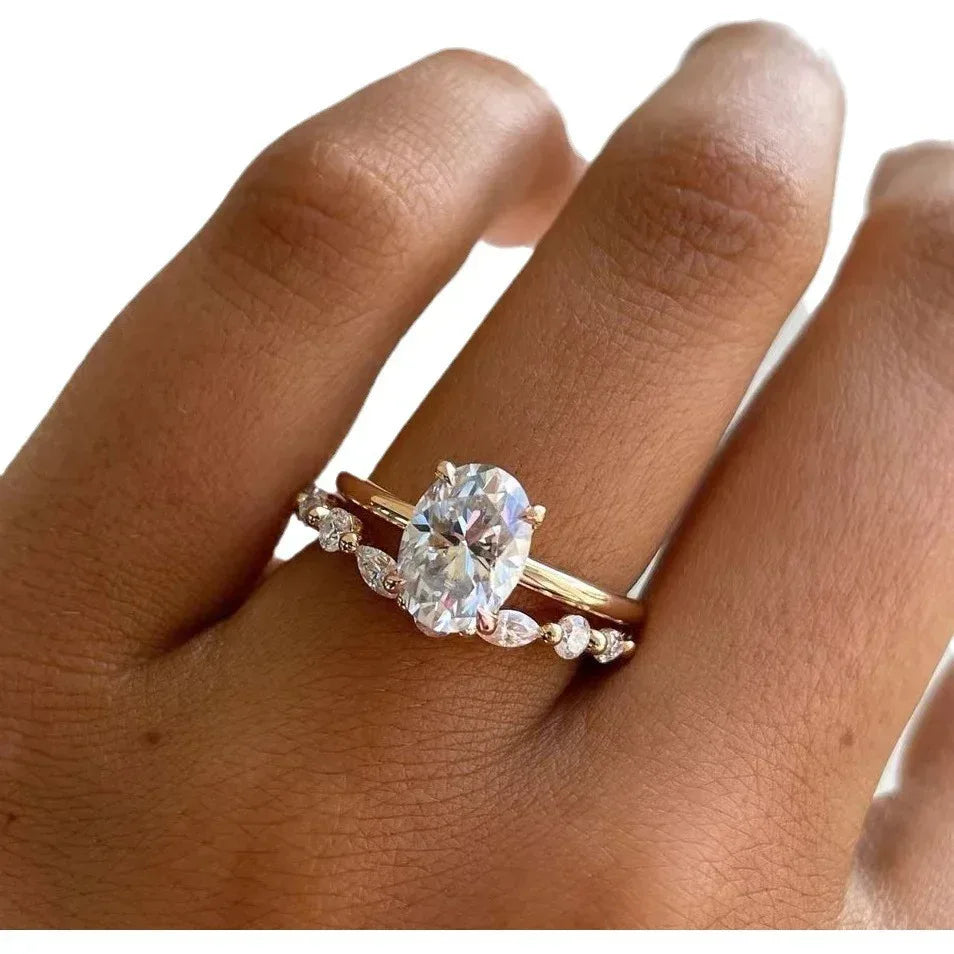 Simulation Moissanite Diamond Ring - Viexta