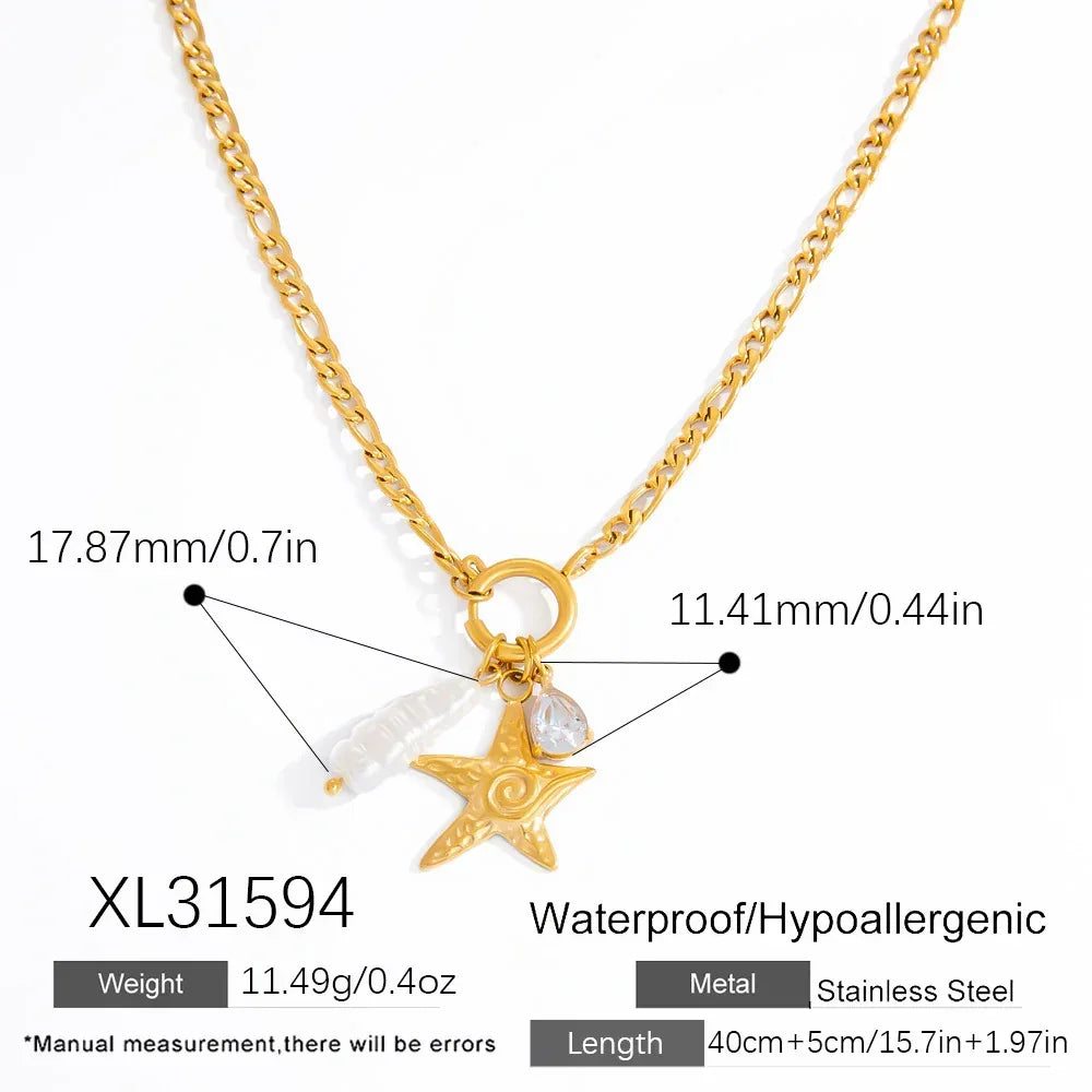 Double-layer Twin Titanium Steel Pendant Clavicle Chain - Viexta