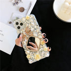 Rhinestone Mirror Diamond Bow iPhone Case - Viexta