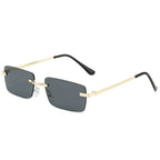 Square Frameless Trimming Sunglasses - Viexta