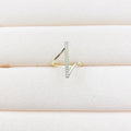 Micro Inlaid Zircon Geometric Ring - Viexta