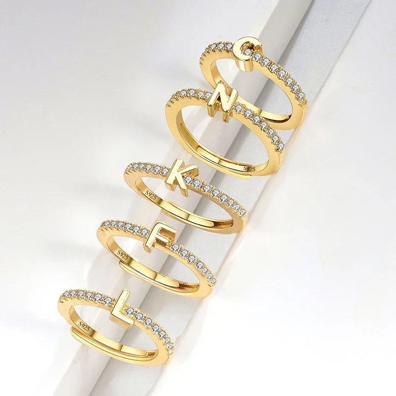s925-sterling-silver-micro-inlaid-letters-ring - Viexta