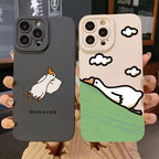 Creative Cute Cartoon Duck Silicone iPhone Case