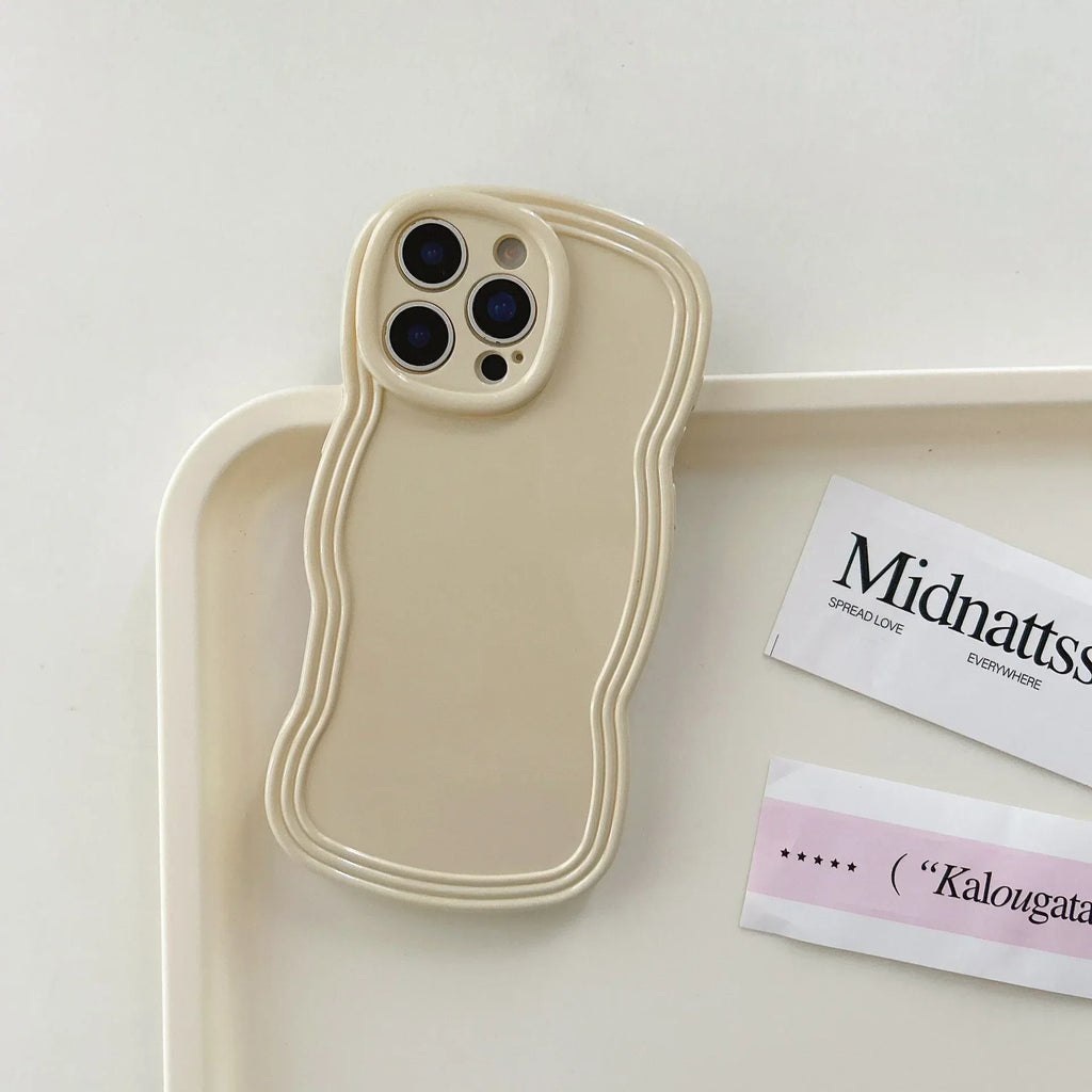Cream Candy Color Wave iPhone Case - Viexta