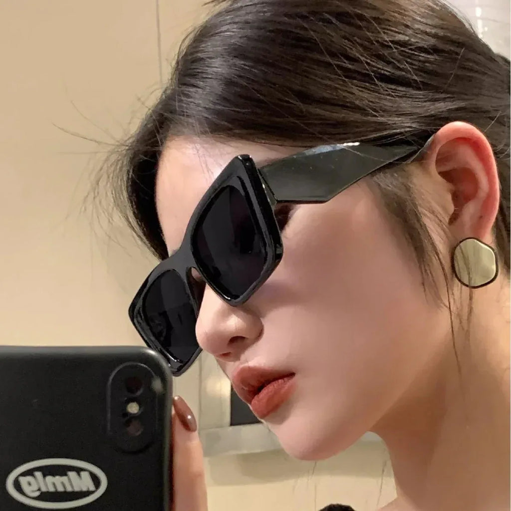 Retro Cat Eye Large Rim Sunglasses - Viexta