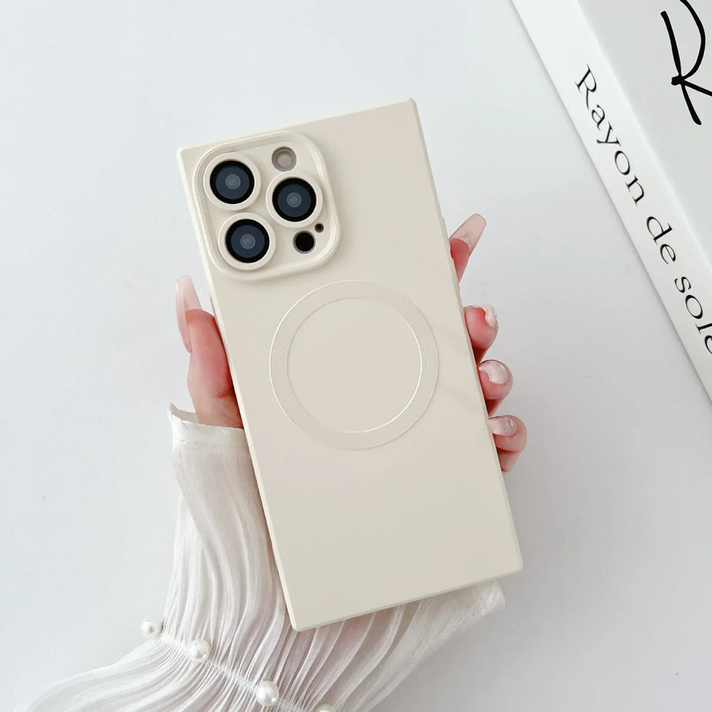 solid-color-square-magnetic-iphone-case - Viexta