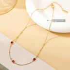 Square-shaped Crafted Versatile Titanium Steel Necklace
