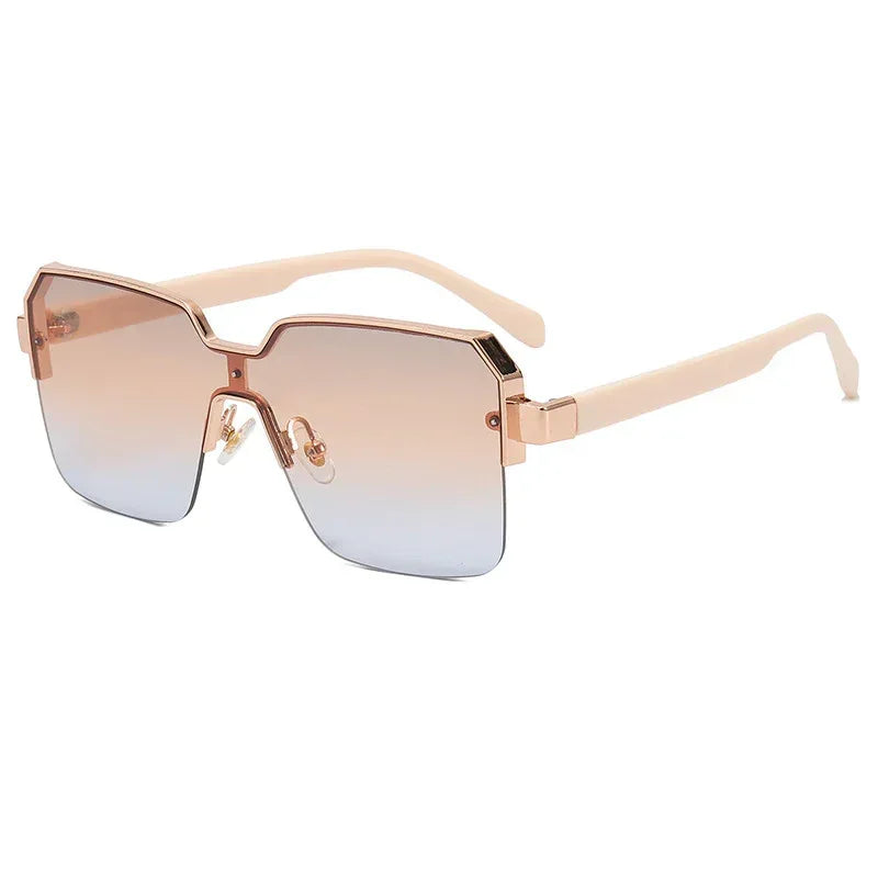 Minimalist Light Luxury Half Frame Sunglasses - Viexta