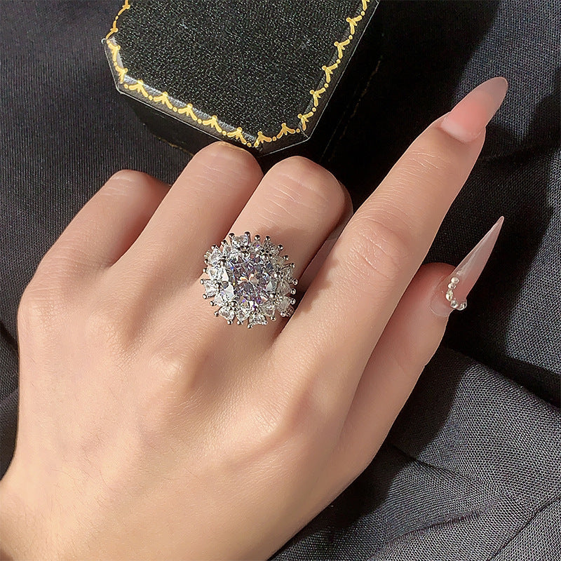 American Flower Diamond Ring