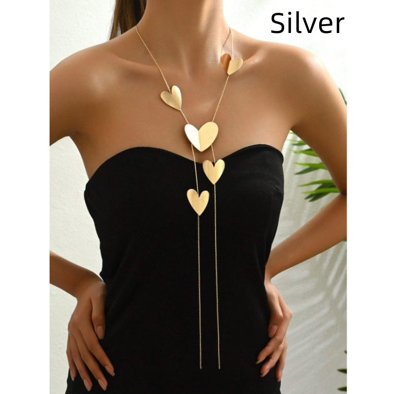 Long Trendy Wafer Hollow Necklace